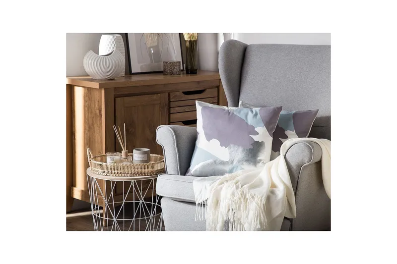 Pynteputer Ixia sett med 2 Flerfarget/lilla/hvit/sølv/blå - Flerfarget/lilla/hvit/sølv/blå - Tekstiler - Pute & pledd - Hagepute