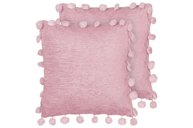 Pynteputer Jasmine sett à 2 Rosa - Rosa - Tekstiler - Pute & pledd - Hagepute
