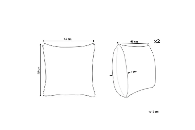 Pynteputer Joycandy sett av 2 Grønn/rød/svart/hvit, Firkantet - Grønn/rød/svart/hvit, Firkantet - Tekstiler - Pute & pledd - Hagepute