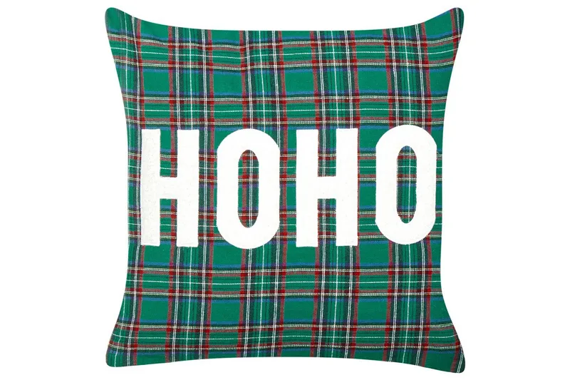 Pynteputer Joycandy sett av 2 Grønn/rød/svart/hvit, Firkantet - Grønn/rød/svart/hvit, Firkantet - Tekstiler - Pute & pledd - Hagepute