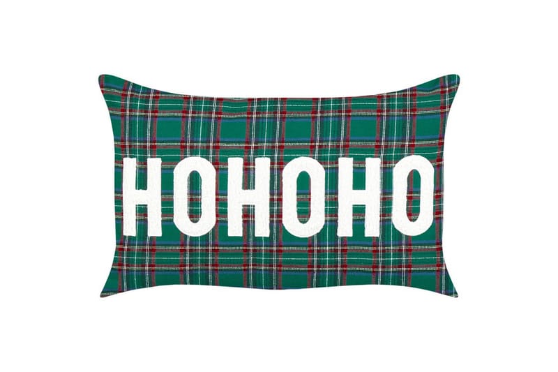 Pynteputer Joycandy sett av 2 Grønn/rød/svart/hvit, Rektangulær - Grønn/rød/svart/hvit, Rektangulær - Tekstiler - Pute & pledd - Hagepute