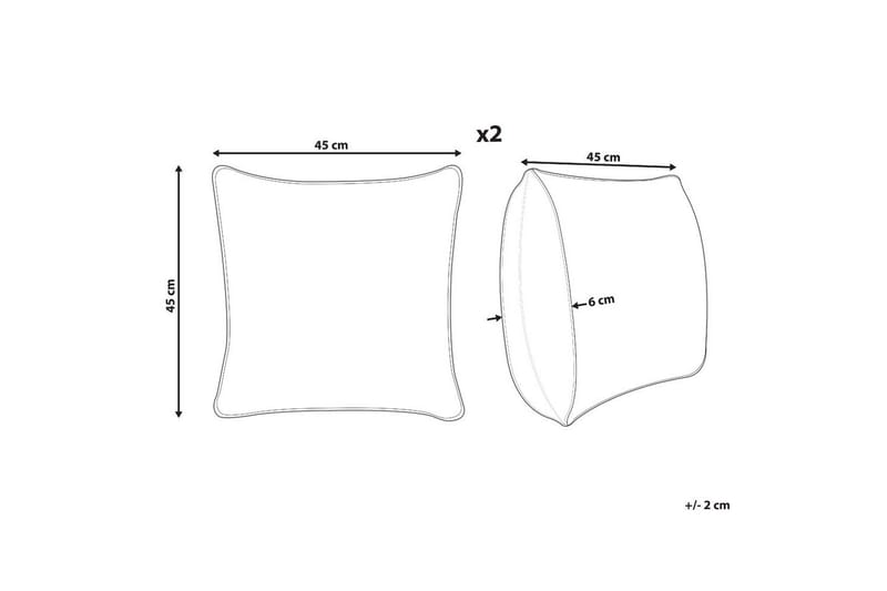 Pynteputer Leea sett med 2 Blå/Hvit - Blå/Hvit - Tekstiler - Pute & pledd - Hagepute