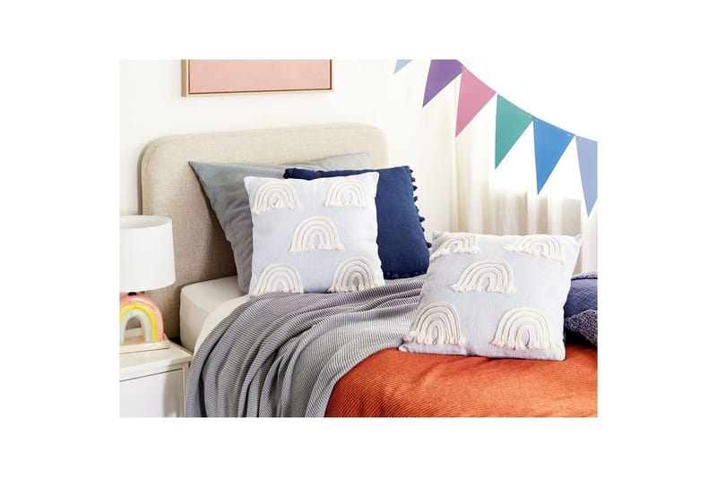 Pynteputer Leea sett med 2 Blå/Hvit - Blå/Hvit - Tekstiler - Pute & pledd - Hagepute