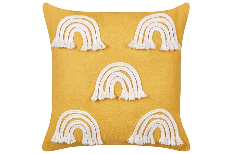 Pynteputer Leea sett med 2 Gul/Hvit - Gul/Hvit - Tekstiler - Pute & pledd - Hagepute