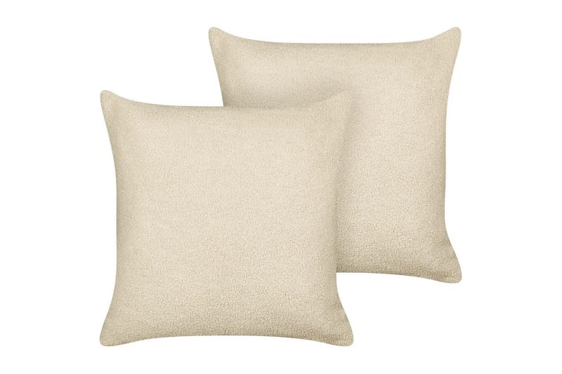 Pynteputer Leuzea sett med 2 Beige, 45x45 cm - Beige, 45x45 cm - Tekstiler - Pute & pledd - Hagepute