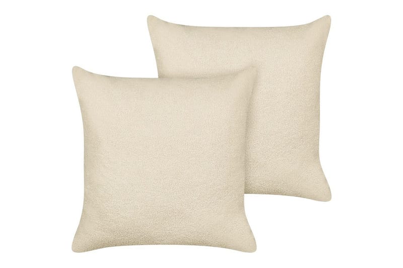 Pynteputer Leuzea sett med 2 Beige, 60x60 cm - Beige, 60x60 cm - Tekstiler - Pute & pledd - Hagepute