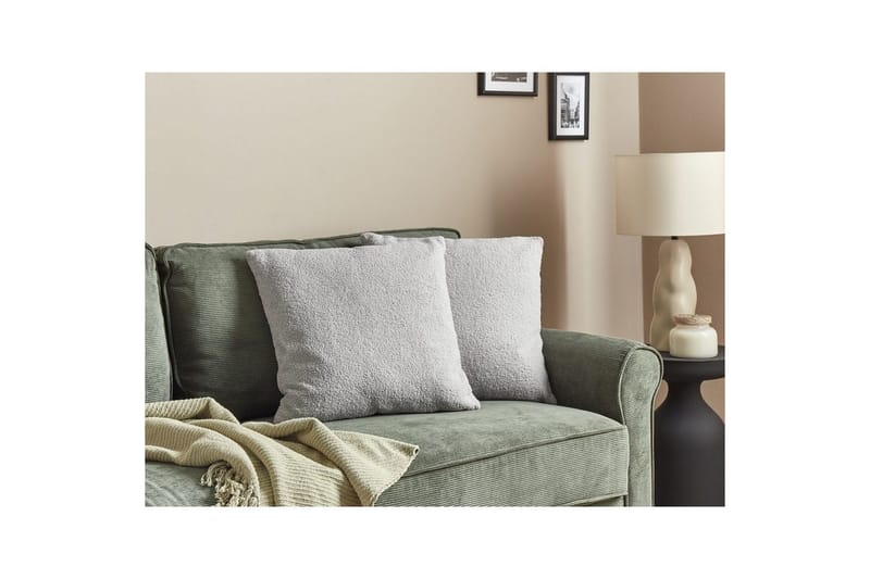 Pynteputer Leuzea sett med 2 Grå, 45x45 cm - Grå, 45x45 cm - Tekstiler - Pute & pledd - Hagepute