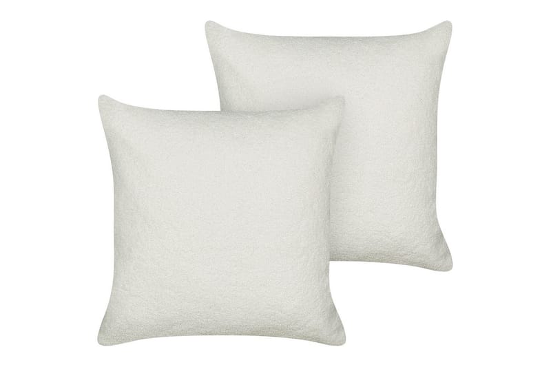 Pynteputer Leuzea sett med 2 Hvit, 45x45 cm - Hvit, 45x45 cm - Tekstiler - Pute & pledd - Hagepute