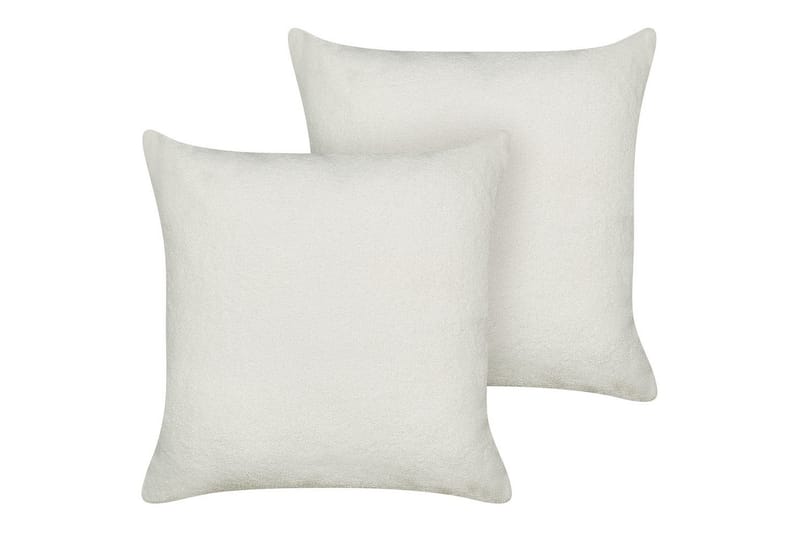 Pynteputer Leuzea sett med 2 Hvit, 60x60 cm - Hvit, 60x60 cm - Tekstiler - Pute & pledd - Hagepute