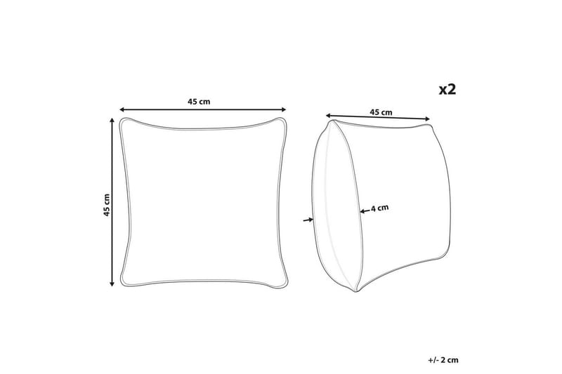 Pynteputer Leuzea sett med 2 Sandbeige, 45x45 cm - Sandbeige, 45x45 cm - Tekstiler - Pute & pledd - Hagepute