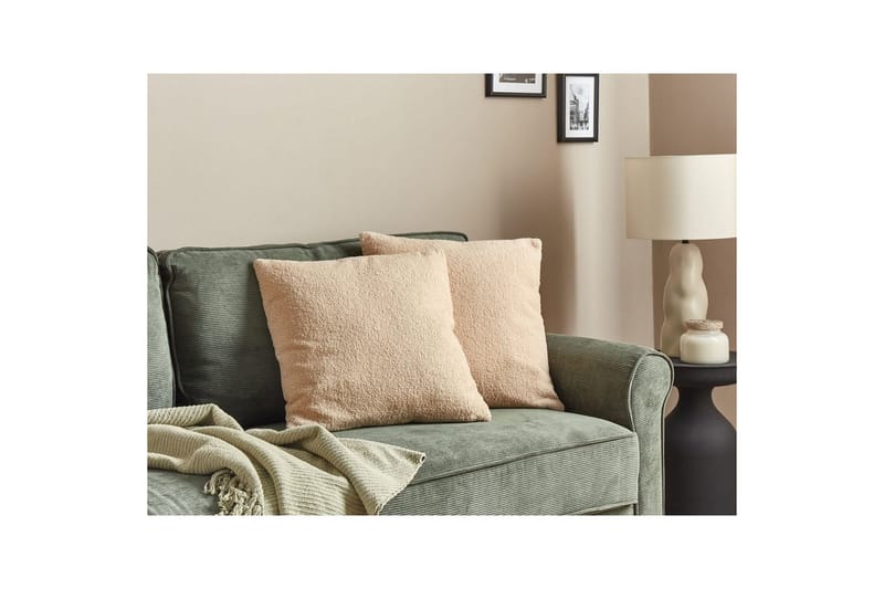 Pynteputer Leuzea sett med 2 Sandbeige, 45x45 cm - Sandbeige, 45x45 cm - Tekstiler - Pute & pledd - Hagepute