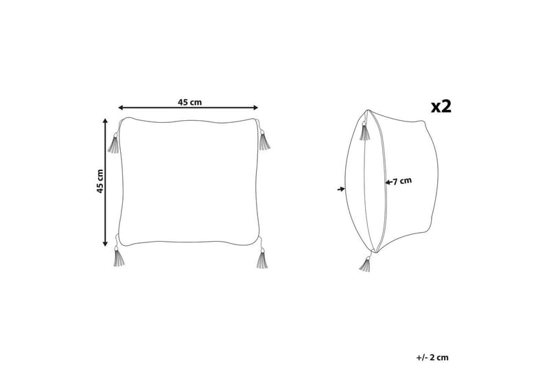 Pynteputer Liriope sett av 2 Firkantet - Firkantet - Tekstiler - Pute & pledd - Pynteputer