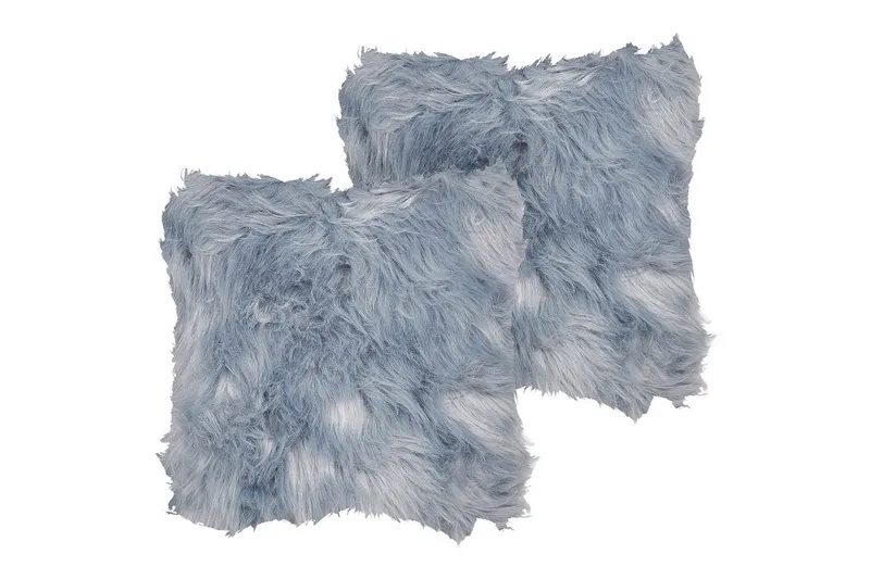 Pynteputer Lubha sett med 2 Blå/grå - Blå/grå - Tekstiler - Pute & pledd - Pynteputer