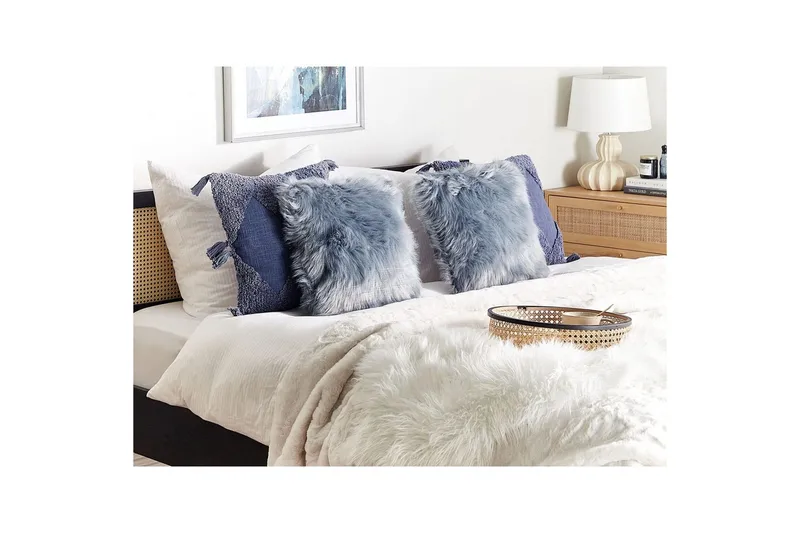 Pynteputer Lubha sett med 2 Blå/grå - Blå/grå - Tekstiler - Pute & pledd - Pynteputer