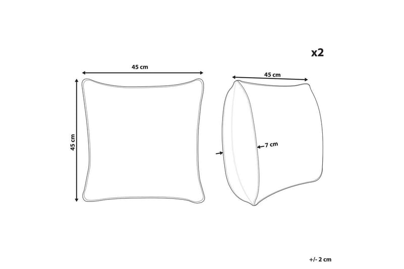 Pynteputer Lubha sett med 2 Grå - Grå - Tekstiler - Pute & pledd - Pynteputer