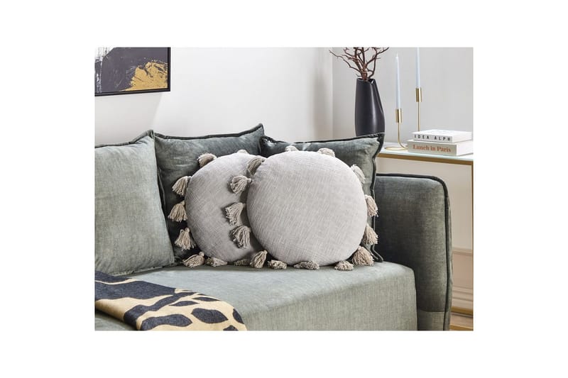 Pynteputer Madia sett med 2 Grå - Grå - Tekstiler - Pute & pledd - Hagepute