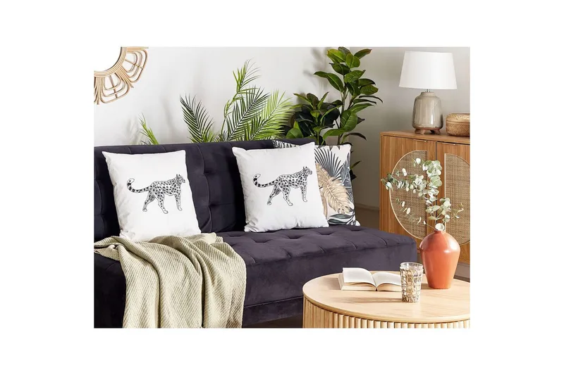 Pynteputer Marula sett av 2 Hvit/Svart - Hvit/Svart - Tekstiler - Pute & pledd - Hagepute