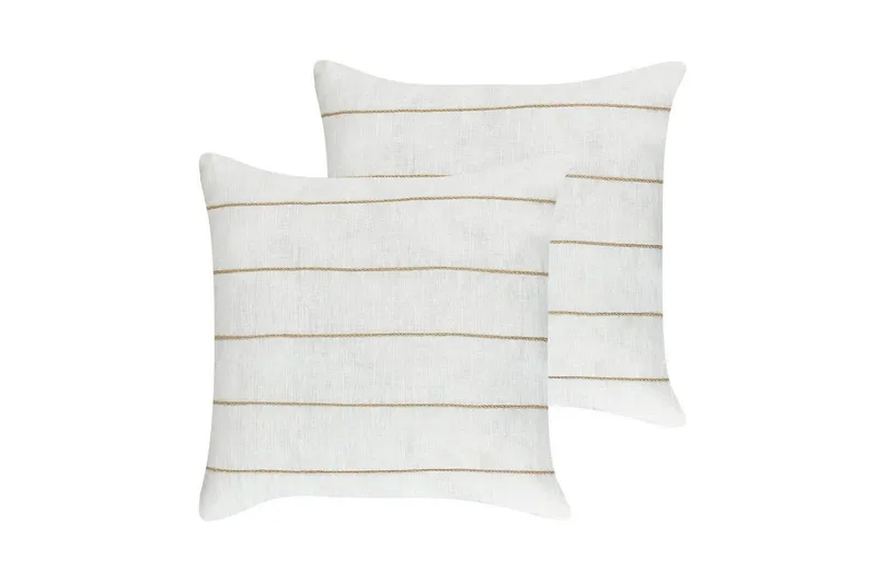 Pynteputer Milas sett med 2 Hvit/Beige - Hvit/Beige - Tekstiler - Pute & pledd - Hagepute