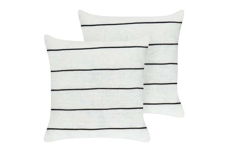 Pynteputer Milas sett med 2 Hvit/Svart - Hvit/Svart - Tekstiler - Pute & pledd - Hagepute