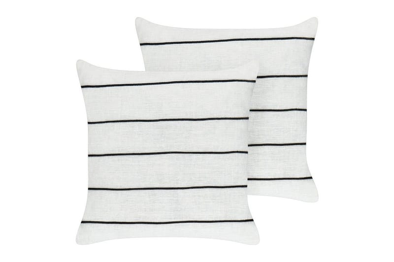 Pynteputer Milas sett med 2 Hvit/Svart - Hvit/Svart - Tekstiler - Pute & pledd - Hagepute