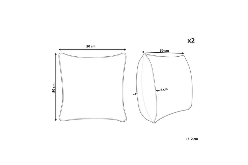 Pynteputer Milas sett med 2 Hvit/Svart - Hvit/Svart - Tekstiler - Pute & pledd - Hagepute