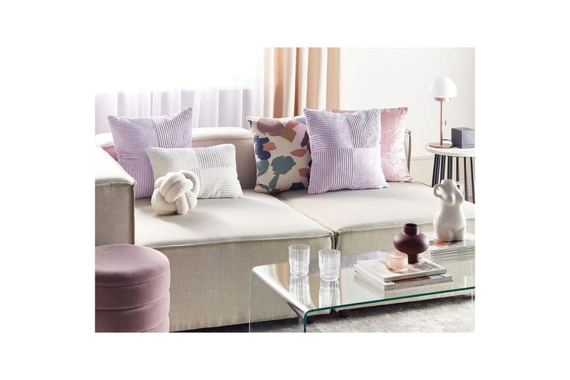 Pynteputer Millet sett med 2 Fiolett, Firkantet - Fiolett, Firkantet - Tekstiler - Pute & pledd - Hagepute