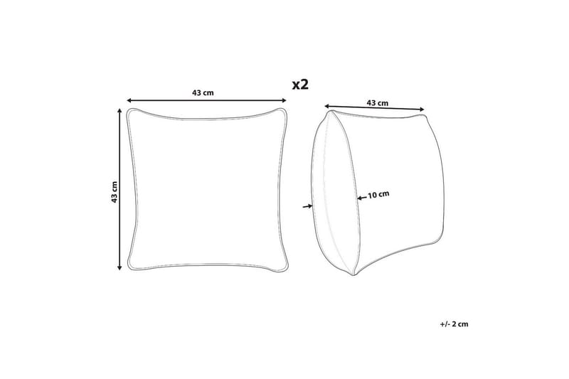 Pynteputer Millet sett med 2 Grønn, Firkantet - Grønn, Firkantet - Tekstiler - Pute & pledd - Hagepute
