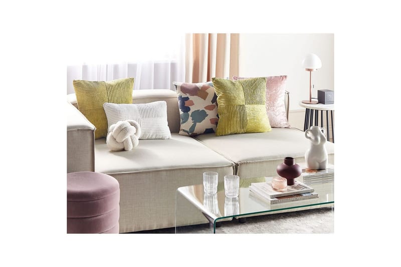 Pynteputer Millet sett med 2 Grønn, Firkantet - Grønn, Firkantet - Tekstiler - Pute & pledd - Hagepute