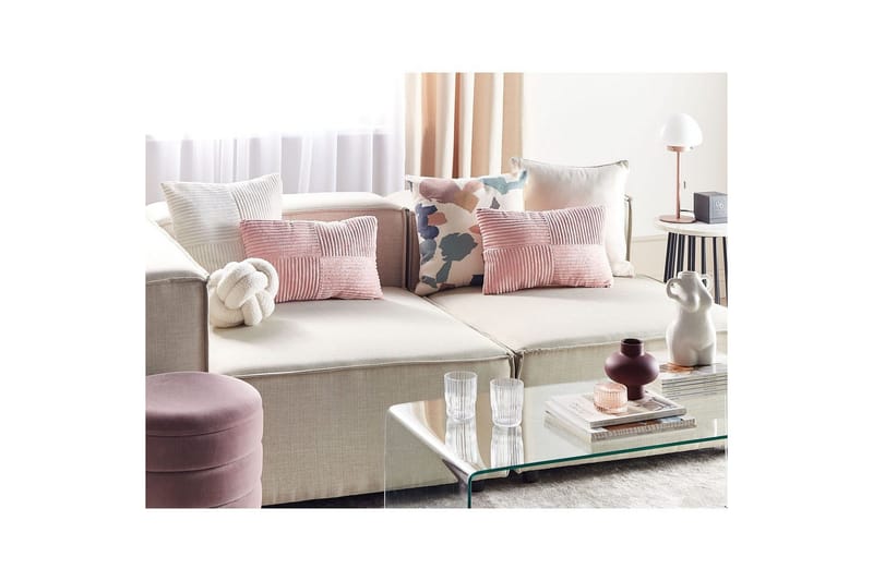 Pynteputer Millet sett med 2 Rosa, Rektangulær - Rosa, Rektangulær - Tekstiler - Pute & pledd - Hagepute