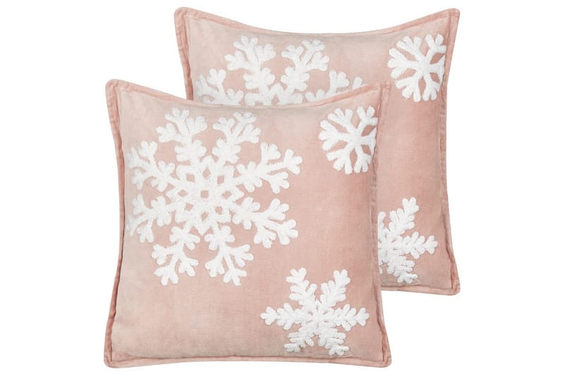 Pynteputer Murraya sett av 2 Rosa/Hvit - Rosa/Hvit - Tekstiler - Pute & pledd - Hagepute
