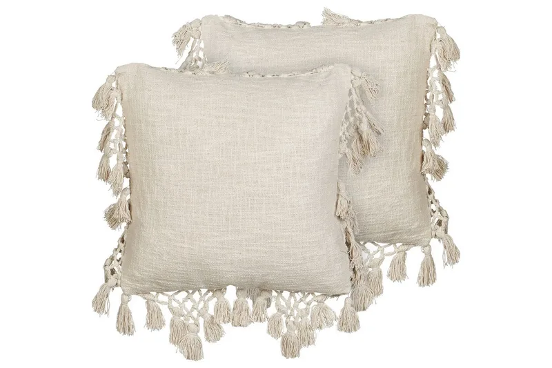 Pynteputer Olearia sett av 2 Beige - Beige - Tekstiler - Pute & pledd - Pynteputer