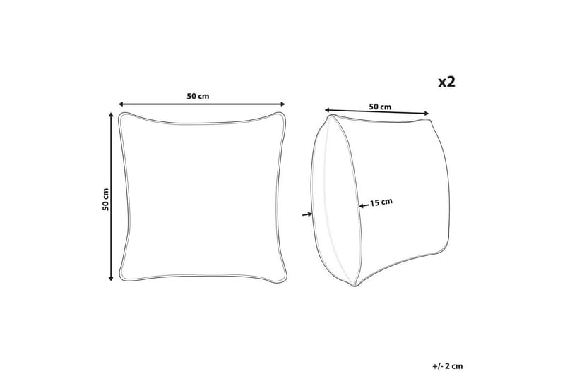 Pynteputer Oujda sett med 2 Gull - Gull - Tekstiler - Pute & pledd - Hagepute