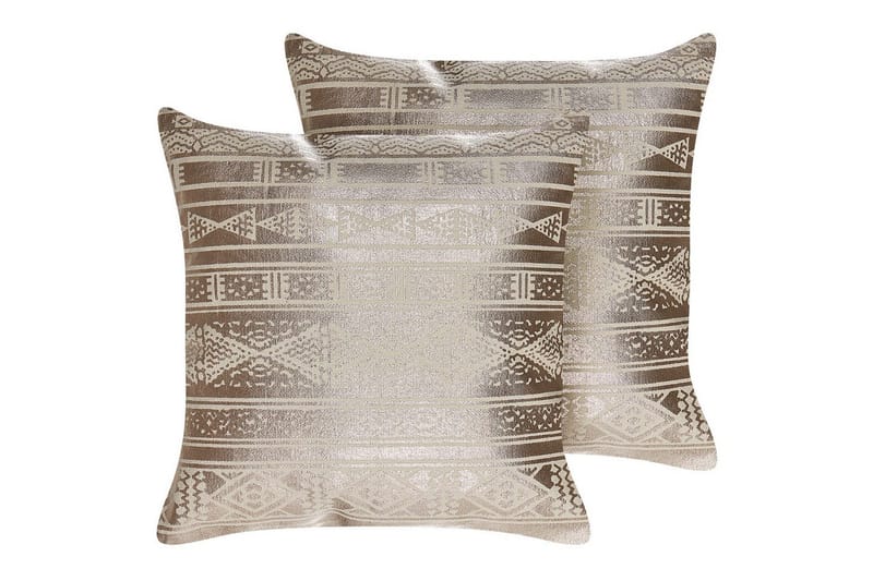 Pynteputer Oujda sett med 2 Roségull - Roségull - Tekstiler - Pute & pledd - Hagepute