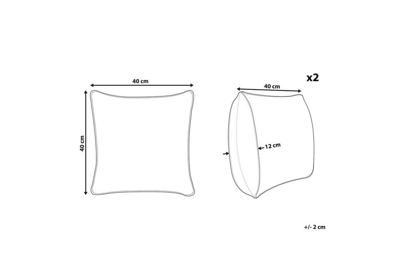 Pynteputer Radzkot sett med 2 Gul/Hvit/Svart - Gul/Hvit/Svart - Tekstiler - Pute & pledd - Hagepute