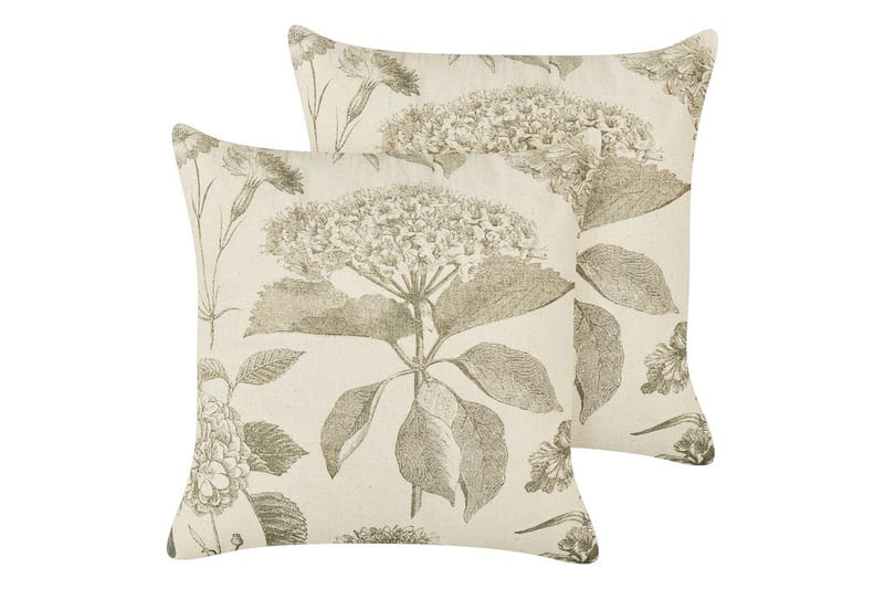 Pynteputer Rosemary sett med 2 Beige/Grønn - Beige/Grønn - Tekstiler - Pute & pledd - Hagepute