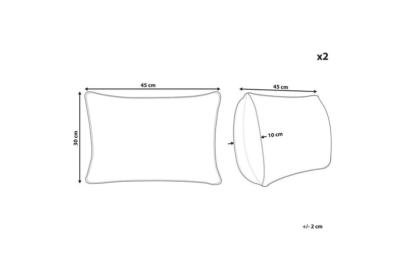 Pynteputer Sassafras sett med 2 stk. Grå - Grå - Tekstiler - Pute & pledd - Pynteputer