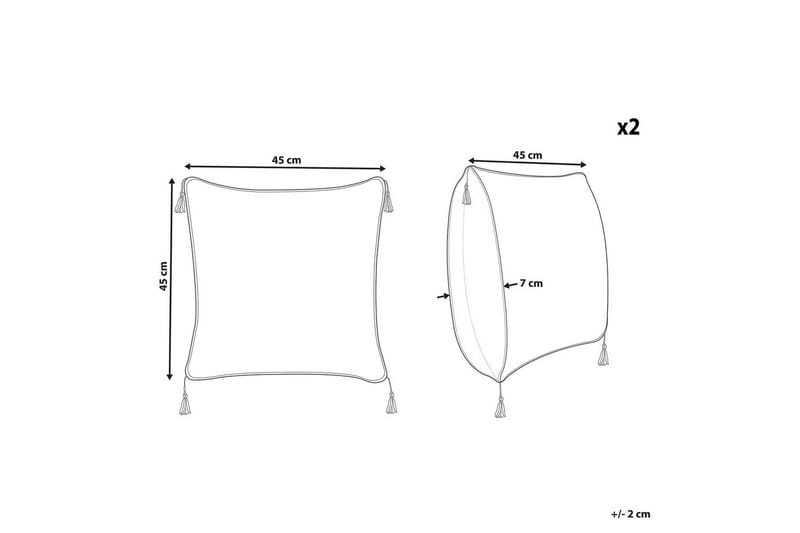 Pynteputer Schefflera sett med 2 stk. Firkantet - Firkantet - Tekstiler - Pute & pledd - Hagepute