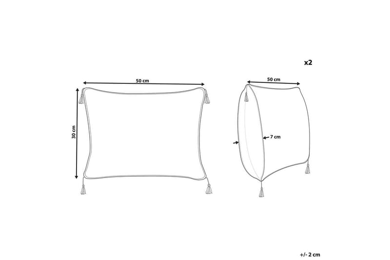 Pynteputer Schefflera sett med 2 stk. Rektangulær - Rektangulær - Tekstiler - Pute & pledd - Hagepute
