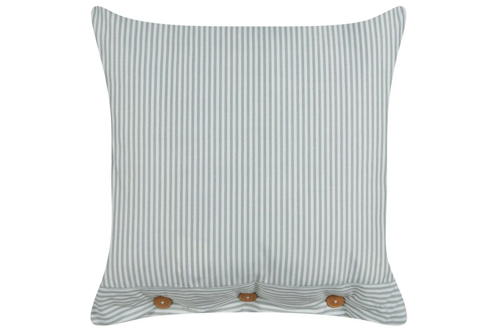 Dekorativ pute Grønt og hvitt stripete mønster 45 x 45 cm Knapper Moderne innredningstilbehør Soverom Stue