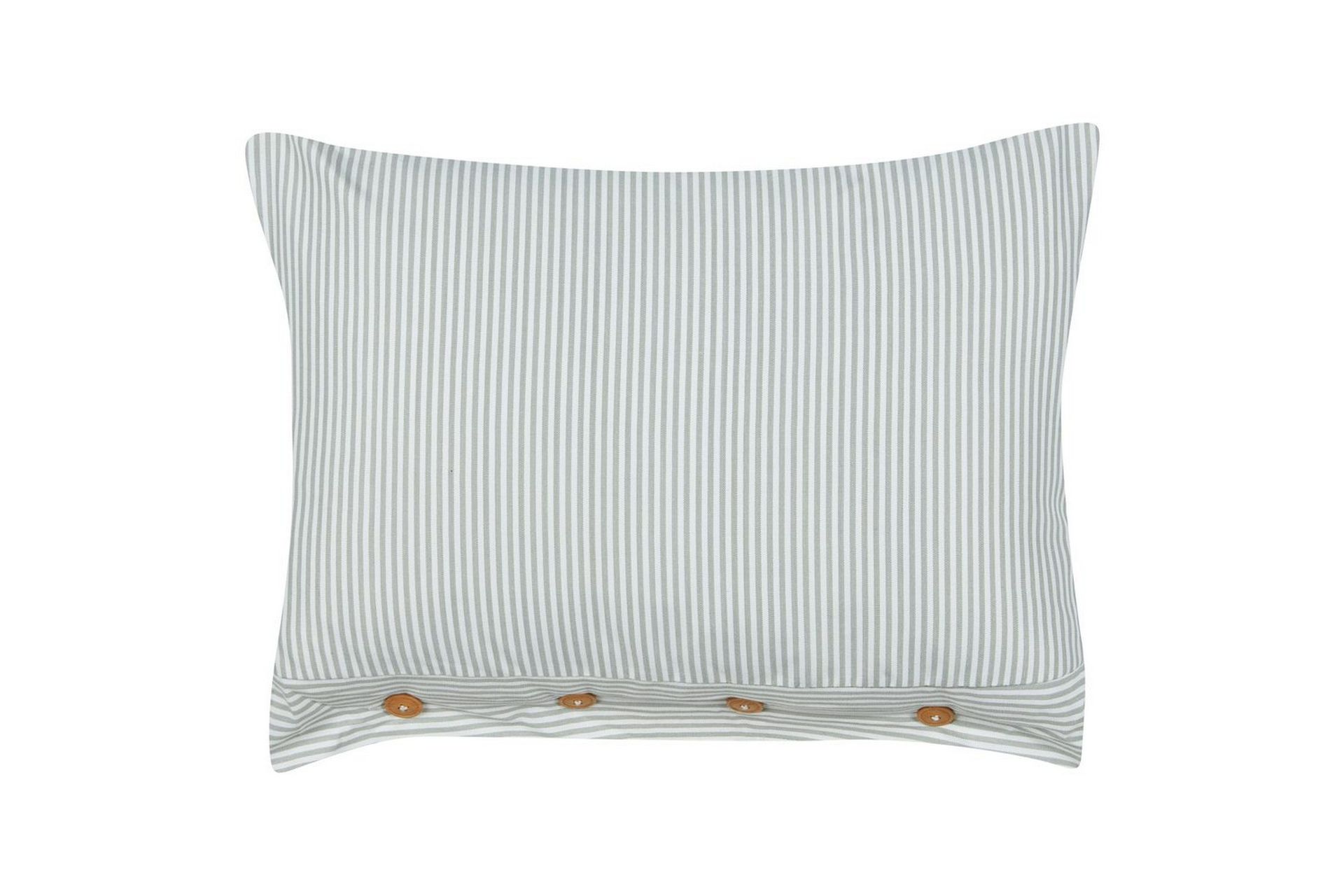 Dekorativ pute Grønt og hvitt stripemønster 40 x 60 cm Knapper Moderne innredningstilbehør Soverom Stue