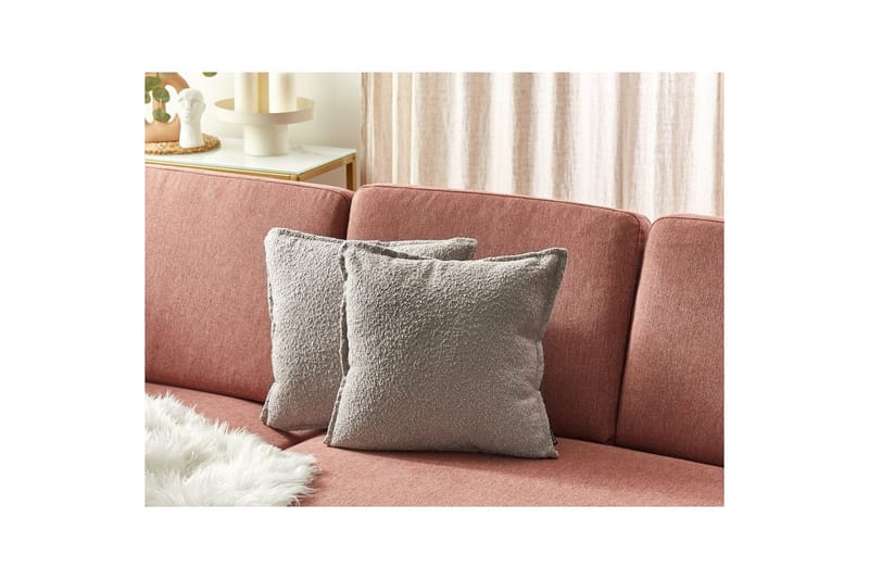 Pynteputer Senecia sett av 2 Beige - Beige - Tekstiler - Pute & pledd - Pynteputer