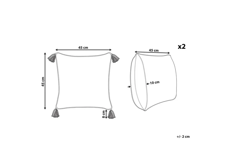 Pynteputer Setosa sett på 2 - Tekstiler - Pute & pledd - Hagepute