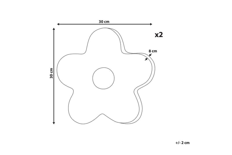 Pynteputer Sorrel sett på 2 Grønn/hvit - Grønn/hvit - Tekstiler - Pute & pledd - Pynteputer