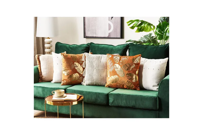 Pynteputer Sunflower sett med 2 Oransje/gull - Oransje/gull - Tekstiler - Pute & pledd - Hagepute