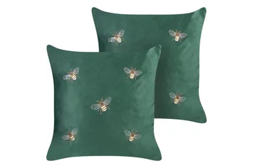 Pynteputer Talinum sett på 2 Grønn/gul/brun/hvit