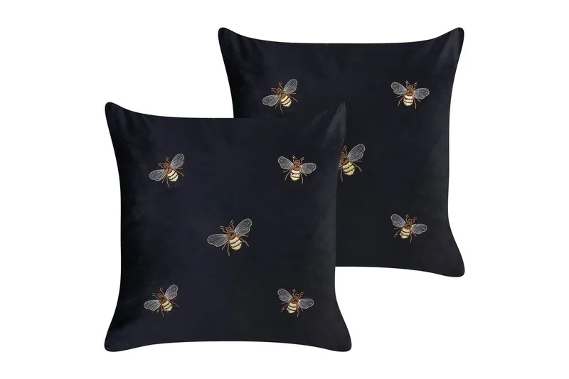 Pynteputer Talinum sett på 2 Svart/gul/brun/hvit - Svart/gul/brun/hvit - Tekstiler - Pute & pledd - Hagepute