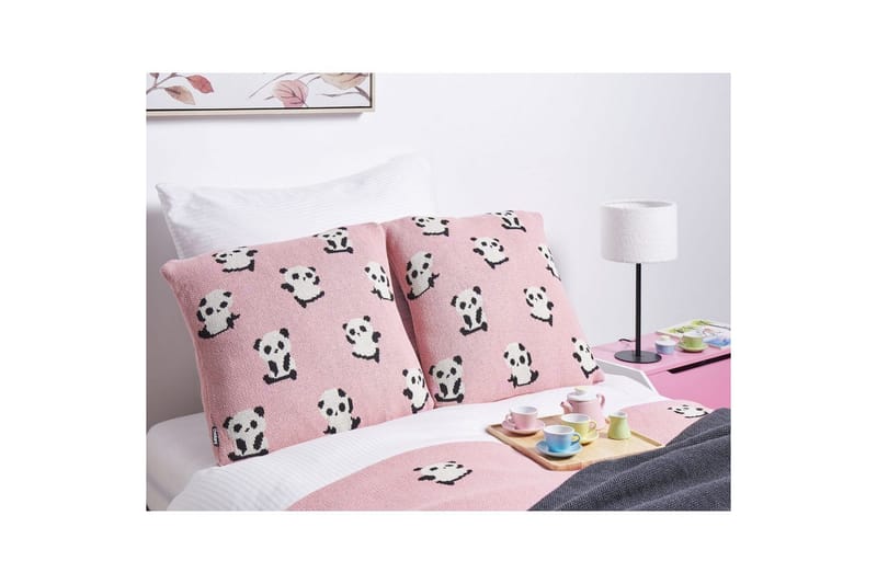 Pynteputer Talokan sett på 2 Rosa/svart/hvit - Rosa/svart/hvit - Tekstiler - Pute & pledd - Hagepute