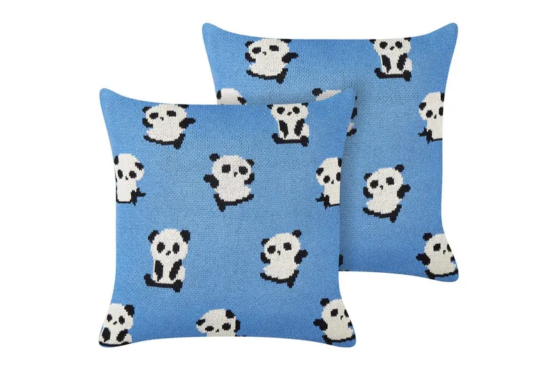 Pynteputer Talokan sett på 2 Blå/svart/hvit - Blå/svart/hvit - Tekstiler - Pute & pledd - Hagepute