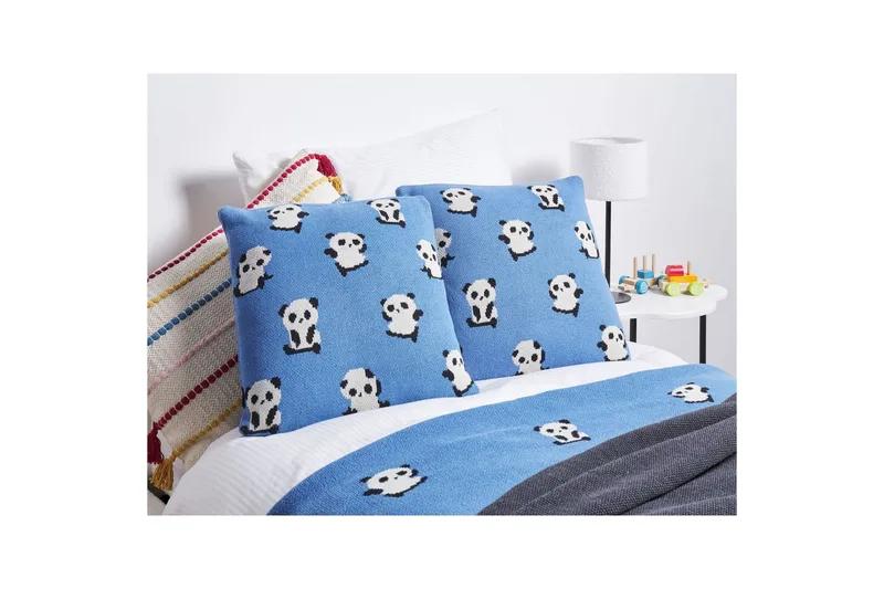 Pynteputer Talokan sett på 2 Blå/svart/hvit - Blå/svart/hvit - Tekstiler - Pute & pledd - Hagepute