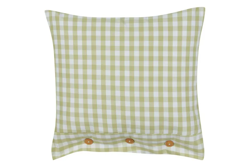 Pynteputer Talya Grønt/hvitt/lys tre, Firkantet - Grønt/hvitt/lys tre, Firkantet - Tekstiler - Pute & pledd - Hagepute